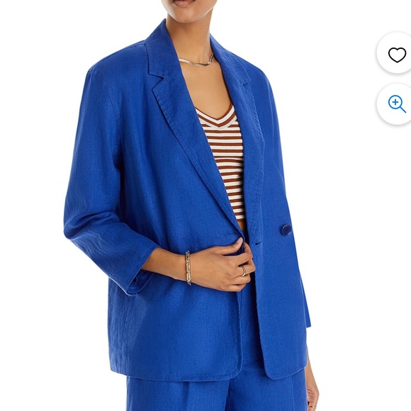 Madewell Womens Linen Office Double-Breasted Blazer
Color: bluestone Size XL new - Picture 10 of 11
